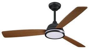 Aigostar B.V. Aigostar-LED Stmievateľný str. ventilátor LED/20W/230V 2700-6500K 132cm+DO hnedá AI1564