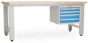 Dielenský stôl Solid OAK-04, 210 cm, závesný box, dub