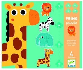 Sada 4 detských puzzle Djeco Mini Jungle