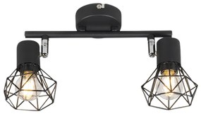 Art Deco nastaviteľné bodové svetlo čierne 2-svetlo - Mosh 2