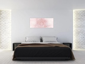 Obraz - Ružová mandala (120x50 cm)