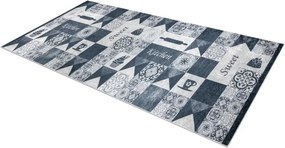 Protišmykový koberec / behúň ANDRE 44211 sivý / strieborný