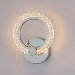 Toolight Toolight, LED nástenné svietidlo 22x19cm, 8W, 3000K, LHJ067-W, chrómová, OSW-60035