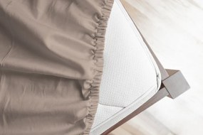 Napínacia plachta na matrac- svetlohnedé Jersey 160/200/25