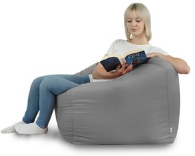 Sedací vak AMALFI plyš oceľový