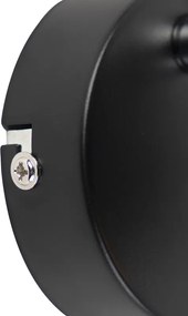 Moderné bodové svetlo 1-žiarovkové čierne so zlatým vnútorným priestorom - Buell Deluxe