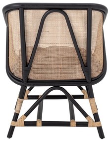 Čierno-béžové kreslo s výpletom Loue - Bloomingville