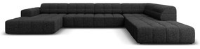 Antracitová rohová pohovka (pravý roh/do "U") Chicago – Cosmopolitan Design