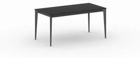 Kancelársky stôl PRIMO ACTION, podnož čierna, 1600 x 800 mm, grafitová