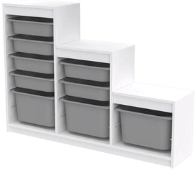Organizér na hračky Dremonka 9 (biela + sivá). Akcia -20%. Vlastná spoľahlivá doprava až k Vám domov. 1124320