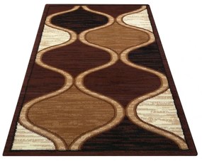 Hnedý vzorovaný koberec do obývačky Šírka: 150 cm | Dĺžka: 210 cm