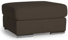 Kožený taburet LOREN II, hnedá (madras - 111 bark)