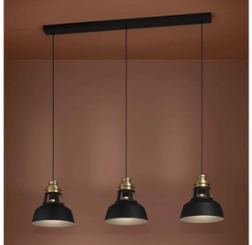 Eglo 390231 - Luster na lanku ESPINARDO 3xE27/40W/230V čierna/zlatá