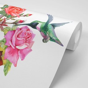 Tapeta kolibríky s kvetmi - 450x300