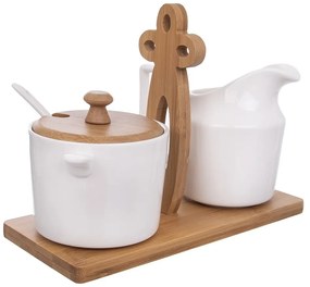 Porcelánová cukornička a nádobka na mlieko Whiteline - Orion