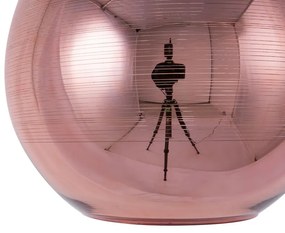 Závesná sklenená lampa medená ASARO Beliani