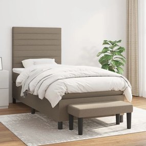 Boxspring posteľ s matracom sivohnedý 100x200 cm látka 3136657