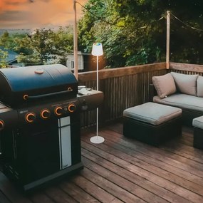 Briloner 1507016 - LED stmievateľná stojacia lampa KIKI 4,3W/5V IP44 2600 mAh biela