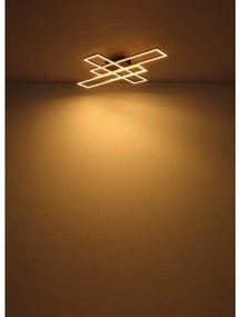 Globo 67208-40G -LED Stropné svietidlo DAKARI 40W/230V 3000K 60x80 cm čierna/zlatá