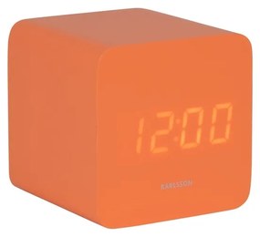 Karlsson 5982OR dizajnové LED hodiny s budíkomoranžová, 7 cm
