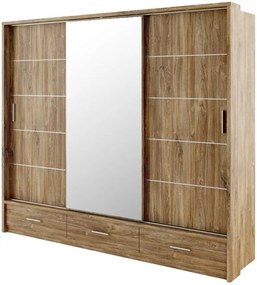 Sconto Šatníková skriňa s osvetlením ARTI AR-01 dub stirling