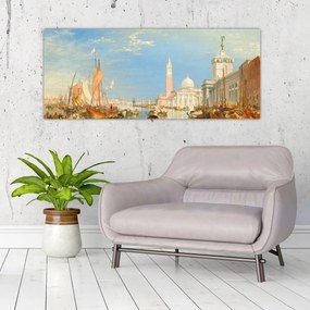 Obraz - Joseph Mallord William Turner, Venice the Dogana and San Giorgio Maggiore, reprodukcia (120x50 cm)