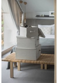 Béžový látkový úložný box s vekom 35x19x26 cm Soft Storage – Bigso Box of Sweden