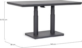 Hliníkový záhradný jedálenský stôl 80x140 cm Miguel – Bizzotto