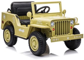 LEAN CARS Elektrická autíčko JH-103 - khaki - 4x45W- BATÉRIA - 12V7Ah - 2024