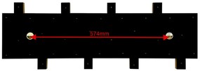 Dekorstudio Vešiak na stenu Lamele mini 80cm