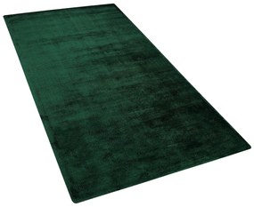 Viskózový koberec 80 x 150 cm tmavozelený GESI II Beliani