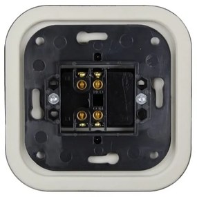 Elhard Štvorcový keramický vypínač s kolískou č.5, čierny KV1305B