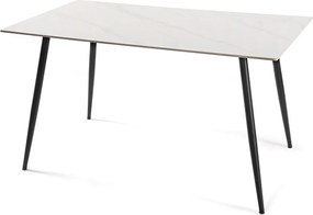 Noela Jedálenský set CERAMON 140 biely + 4x stolička BELLA čierna