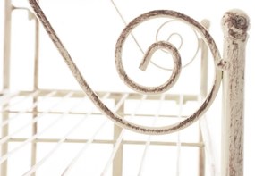 Kovová polica regál Caria - Krémová antik