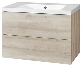 Mereo Mereo, Aira, kúpeľňová skrinka s umývadlom z liateho mramoru 81 cm, MER-CN721M
