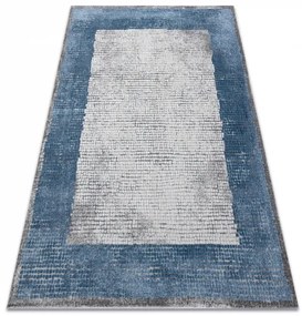 Moderný koberec NOBLE  9730 68 vzor rámu vintage, krémovo / modrý
