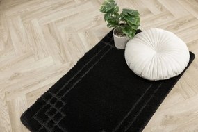 Kúpeľňový koberček Sego čierny, mozaika