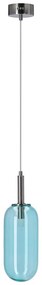 Modré LED závesné svietidlo so skleneným tienidlom ø 13 cm Fiuggi – Candellux Lighting
