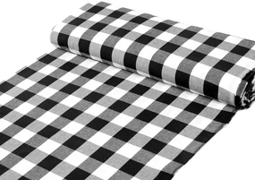 Biante Bavlnený obdĺžnikový obrus Olivia OL-004 Čierno-biela kocka veľká 140x180 cm