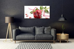 Skleneny obraz Ruže kvet rastlina 125x50 cm