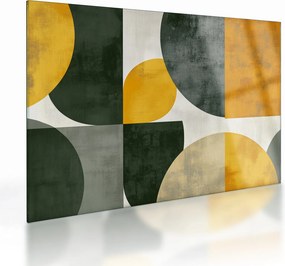 Sklenený obraz - Abstrakcia v olivovej farbe (70x50 cm)