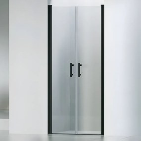 Westy 90 Dvojkrídlové čierne sprchové dvere, 195cm, 6mm