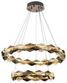 LED Stmievateľný luster na lanku LED/65W/230V 3000-6500K chróm + diaľkové ovládanie