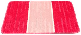 Sada kúpeľňových koberčekov COMO ružová / krémová, pruhy