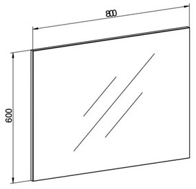 Mereo, Zrkadlo 600x800x20 mm, MER-CN690