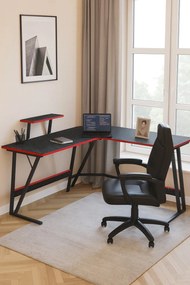 Herný stôl BG02 čierny 130 cm