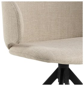 Otočná jídelní židle Ella béžová/černá