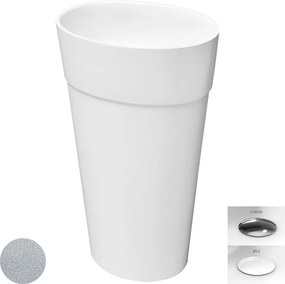 Besco Voľne stojace umývadlo z liateho mramoru Uniqa Glam S UM VS 46,5x32,5x84 cm, sifón Click-Clack BESCO-Typ výpuste: Click-Clack, chróm, BESCO-Roz…