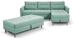 Furniture Sobczak Rohová sedacia súprava Pires s taburetom