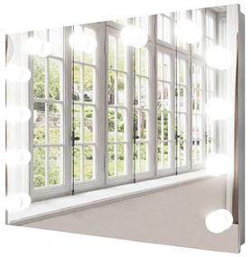 KOZMETICKÉ ZRKADLO VALENTINA ELITE BIELE 80 x 65 cm